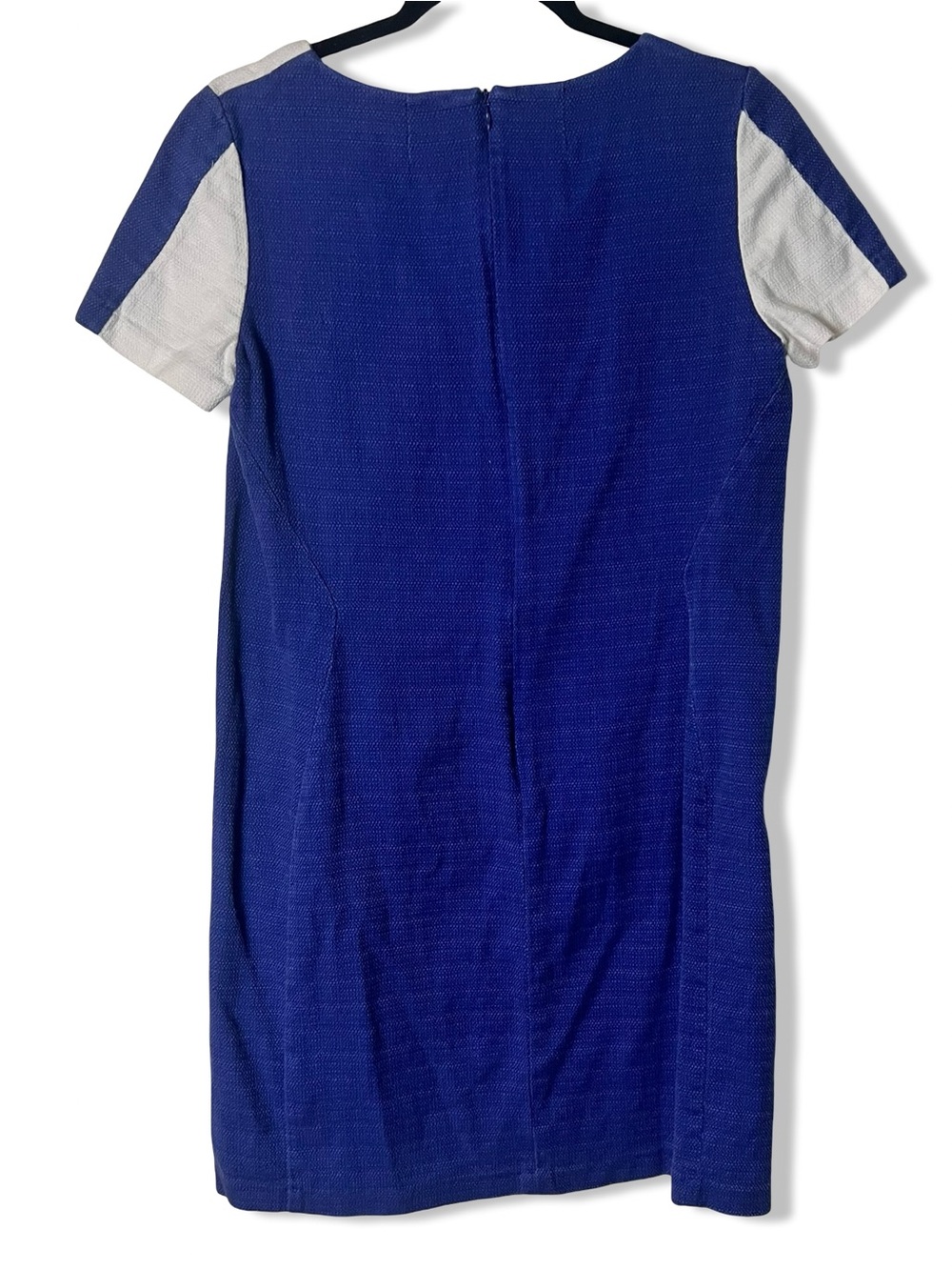 Boden Pippa Colorblock Textured Tunic Shift Dress Navy White Grey Sz. 8L - Picture 2 of 7